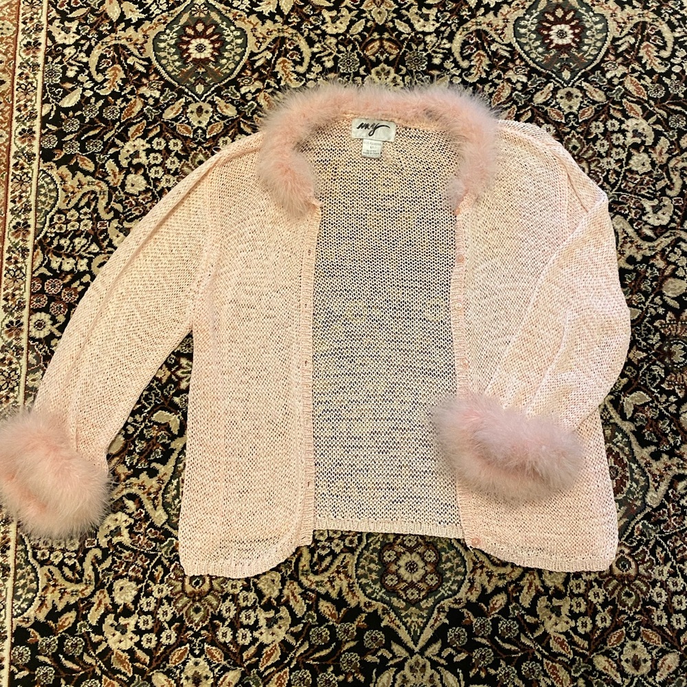 Vintage Pink Sweater Size L